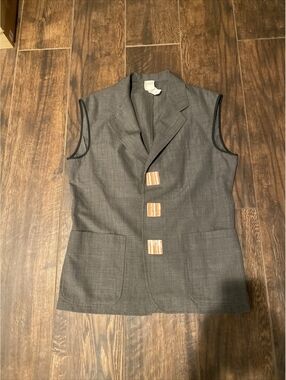 ANTONIO MARRAS  Sleeveless Top Vest Size 50 Wool Blend Snap Made In Italy.